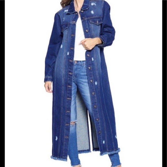 ankle length denim jacket